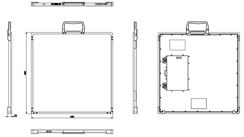 Flat panel detector protective shell 4343